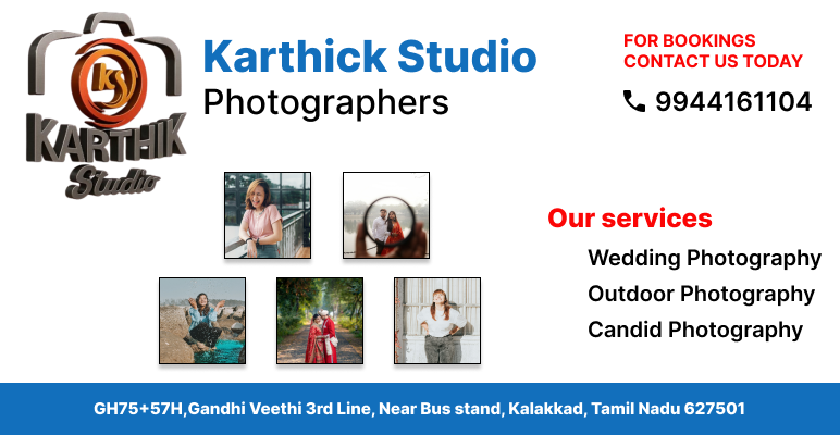 Karthick Studio wedding Photographers in kalakad